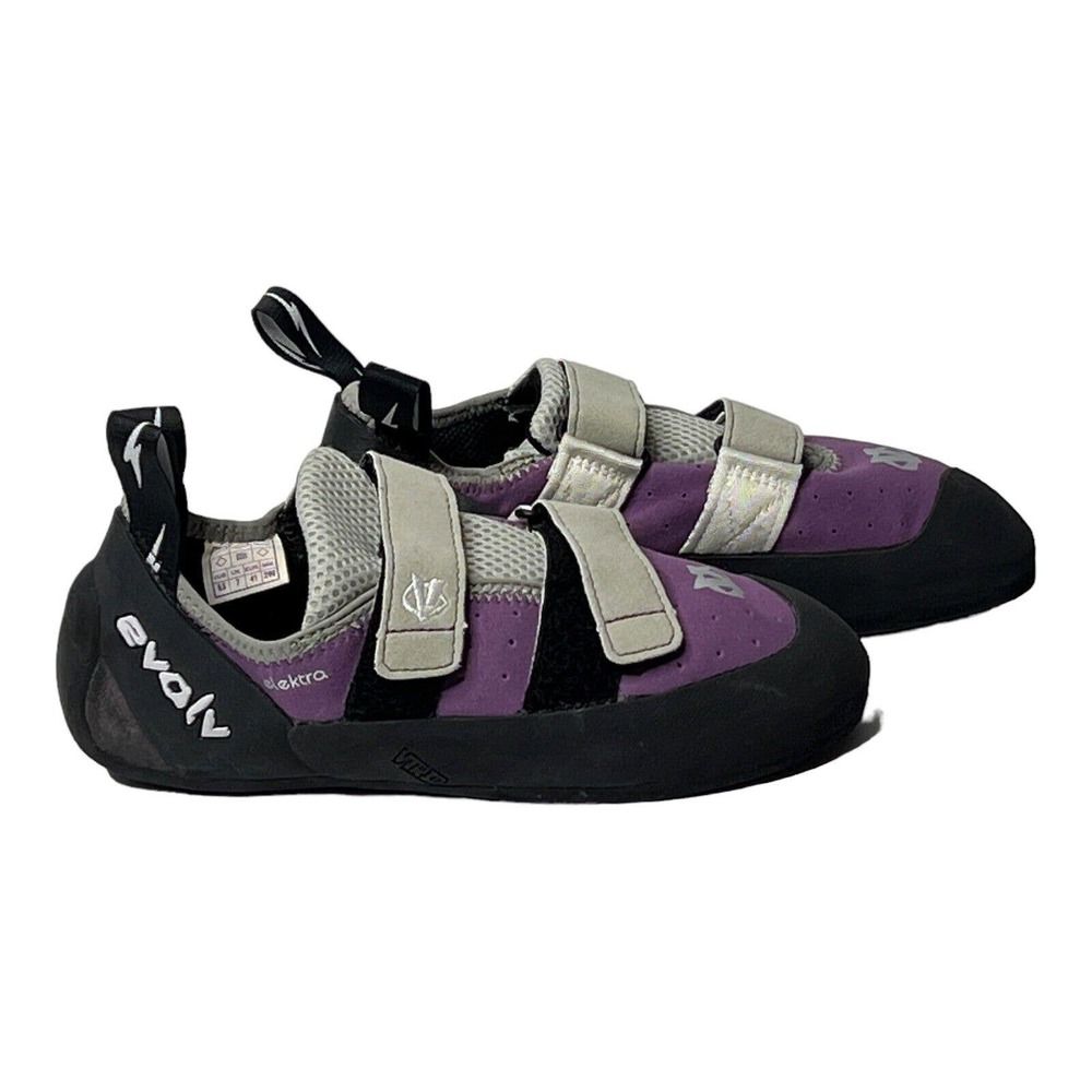 Evolv Women's Elektra Lace Climbing Shoes Purple Gray Mountain sz 9.5